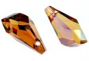 Swarovski, polygon drop pendant, crystal copper, 21mm - x1