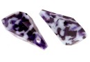 Swarovski, polygon drop pendant, mozaic purple, 21mm - x1