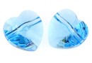 Swarovski, heart bead, aquamarine, 10mm - x2