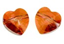 Swarovski, heart bead, crystal copper, 10mm - x2