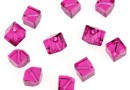 Swarovski, cube bead, fuchsia, 4mm - x2