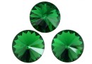 Swarovski, rivoli, dark moss green, 10mm - x2