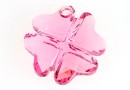 Swarovski, clover pendant, light rose, 19mm - x1