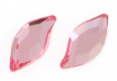 Swarovski, leaf cabochon, light rose, 10x5mm - x1