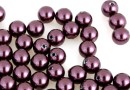 Swarovski one hole pearls, burgundy, 5mm - x4