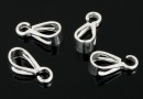 Extension system, pendant bail, 925 silver, 11.5x4mm - x1