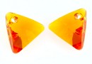 Swarovski, triangle pendant, tangerine, 12mm - x1