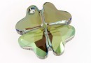 Swarovski, clover pendant, iridescent green, 19mm - x1