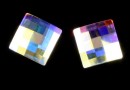 Swarovski, cabochon, aurora borealis, 8mm - x1