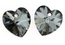 Swarovski, heart pendant, silver night, 18mm - x1