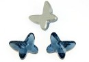 Swarovski, butterfly cabochon, denim blue, 12mm - x1