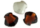 Swarovski, shell fancy, smoked topaz, 14mm - x1