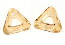 Swarovski, triangle pendant, golden shadow, 14mm - x1