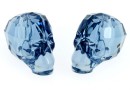 Swarovski, skull bead, denim blue, 15x13mm - x1