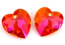 Swarovski, heart pendant, astral pink, 18mm - x1