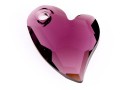 Swarovski, heart pendant, Devoted 2 U, amethyst, 17mm - x1