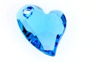 Swarovski, heart pendant, Devoted 2 U, aquamarine, 17mm - x1