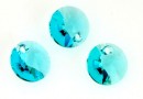 Swarovski, rivoli pendant, light turquoise, 8mm - x4