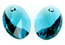 Swarovski, oval pendant, indicolite, 18mm - x1