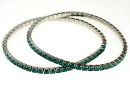 1088 Swarovski emerald bracelet, rhodium plated, 18cm - x1