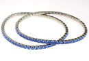 1088 Swarovski sapphire bracelet, rhodium plated, 18cm - x1