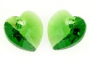 Swarovski, heart pendant, fern green, 10mm - x2