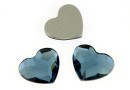 Swarovski, heart cabochon, denim blue, 10mm - x1