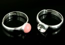 Ring base, 925 silver, adjustable, for pearl cabochon 6mm - x1