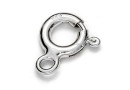 Round clasp, 925 silver, 9.3mm - x4