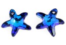 Swarovski, starfish pendant, bermuda blue, 28mm - x1