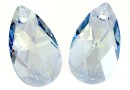 Swarovski, drop pendant, blue shade, 16mm - x1