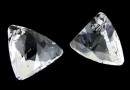 Swarovski, triangle pendant, crystal, 8mm - x2