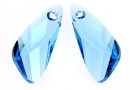 Swarovski, wing pendant, aquamarine, 23mm - x1