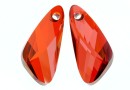 Swarovski, wing pendant, red magma, 23mm - x1