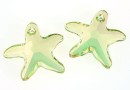 Swarovski, starfish pendant, luminous green, 16mm - x1