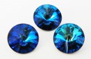 Swarovski, rivoli, bermuda blue, 14mm - x1