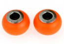 Swarovski, becharmed crystal, neon orange pearl, 14mm - x1