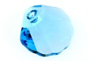 Swarovski, shell pendant,  aquamarine, 16mm - x1