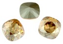 Swarovski, square fancy, golden shadow, 12mm - x1