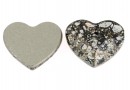 Swarovski, heart cabochon, black patina, 10mm - x1