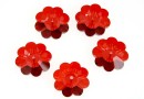 Swarovski, marguerite flower, red magma, 10mm - x4