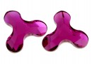 Swarovski, Molecule cabochon, fuchsia, 8x8.7mm - x1