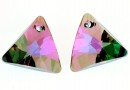 Swarovski, triangle pendant, paradise shine, 12mm - x1