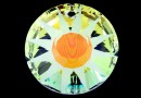 Swarovski, frosted Sun pendant, aurora borealis, 33mm - x1