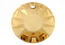 Swarovski, frosted Sun pendant, golden shadow, 19mm - x1