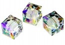 Swarovski, faceted cube bead, paradise shine, 8mm - x1