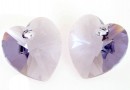 Swarovski, heart pendant, smoky mauve, 10mm - x2