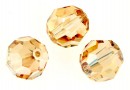 Swarovski, faceted round bead, golden shadow, 12mm - x1