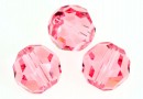 Swarovski, faceted round bead, light rose, 12mm - x1