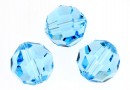 Swarovski, faceted round bead, aquamarine, 12mm - x1